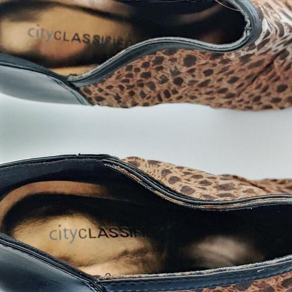 Open Toe Cheetah Print Open Toe High Heel Ankle Booties Size 8 - Picture 5 of 12